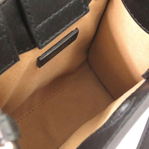 新品同様 ジミーチュウ MINI N/S  スタッズ 2WAY ミニトートバッグ クリスタルスター レザー ブラック 1051【中古】JIMMY CHOO