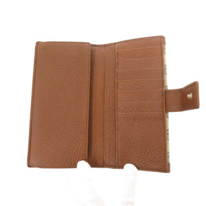 新品同様 グッチ バンブータッセル Wホック 269981 GGキャンバス ブラウン 二つ折り長財布 茶 1059【中古】GUCCI