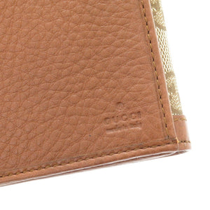 新品同様 グッチ バンブータッセル Wホック 269981 GGキャンバス ブラウン 二つ折り長財布 茶 1059【中古】GUCCI