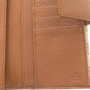 新品同様 グッチ バンブータッセル Wホック 269981 GGキャンバス ブラウン 二つ折り長財布 茶 1059【中古】GUCCI