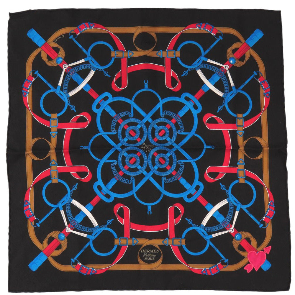 美品 エルメス カレ45 黄金の拍車 Eperon d’or スカーフ シルク マルチカラー 1086【中古】HERMES