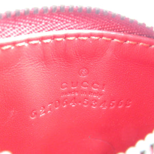 グッチ GGマーモント 627064 ダブルG レザー ゴールド金具 レッド 赤 キーチェーン付き コインケース カードケース 1091【中古】GUCCI