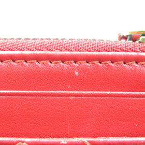 グッチ GGマーモント 627064 ダブルG レザー ゴールド金具 レッド 赤 キーチェーン付き コインケース カードケース 1091【中古】GUCCI