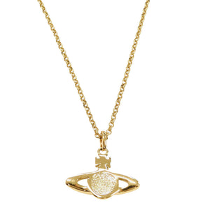 新品同様 ヴィヴィアンウエストウッド オーブ ストーン メタル ゴールド ネックレス 1107【中古】Vivienne Westwood