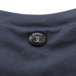 シャネル ガブリエル P57359K07506 サイズ34 コットン ネイビー 半袖Tシャツ 1139【中古】CHANEL