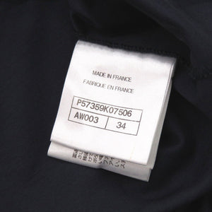 シャネル ガブリエル P57359K07506 サイズ34 コットン ネイビー 半袖Tシャツ 1139【中古】CHANEL