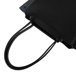 美品 トッズ ウェーブトート スタッズ レザー ブラック  トートバッグ 黒 1140【中古】TOD’S