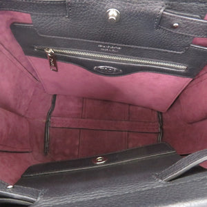 美品 トッズ ウェーブトート スタッズ レザー ブラック  トートバッグ 黒 1140【中古】TOD’S