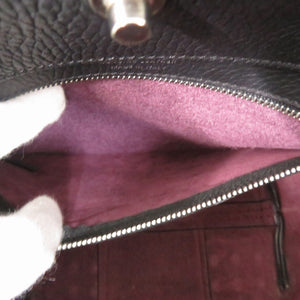 美品 トッズ ウェーブトート スタッズ レザー ブラック  トートバッグ 黒 1140【中古】TOD’S