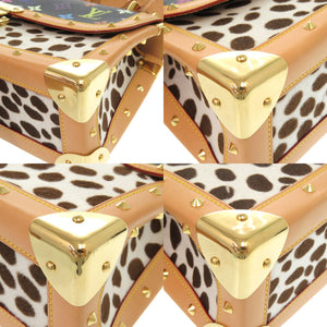 新品同様 ルイ ヴィトン サック ダルメシアン モノグラムマルチカラー ハラコ ノワール M92825 ショルダーバッグ ハンドバッグ LV 1144-4 【中古】 LOUIS VUITTON