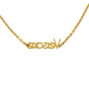 美品 ヴェルサーチ メデューサ ロゴ ゴールド ネックレス アクセサリー 1175 【中古】 VERSACE