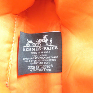 美品 エルメス ボリードポーチ 16 ミニミニ コットン レザー オレンジ ポーチ 1210【中古】HERMES