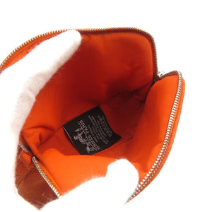 美品 エルメス ボリードポーチ 16 ミニミニ コットン レザー オレンジ ポーチ 1210【中古】HERMES