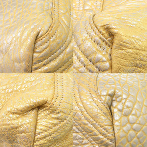フェンディ スパイバッグ レザー ゴールド ハンドバッグ 1239【中古】FENDI