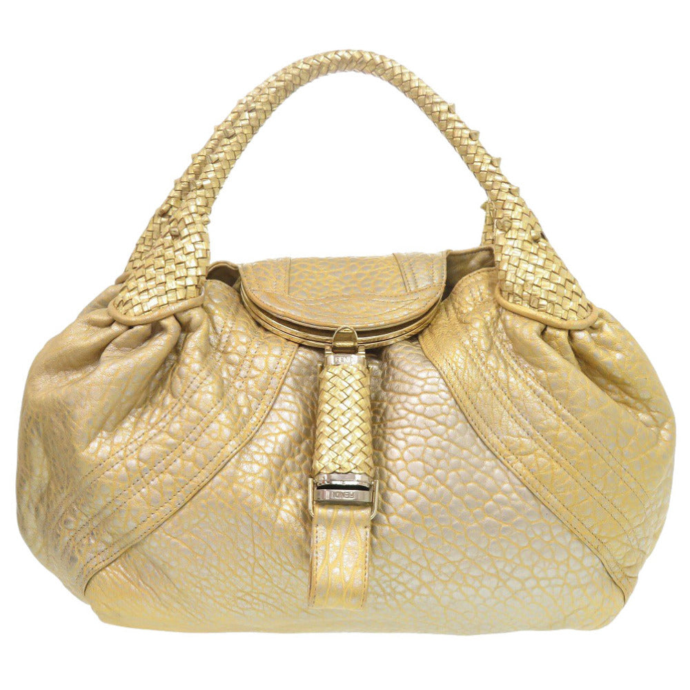 フェンディ スパイバッグ レザー ゴールド ハンドバッグ 1239【中古】FENDI