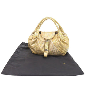 フェンディ スパイバッグ レザー ゴールド ハンドバッグ 1239【中古】FENDI