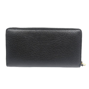 グッチ アニマリエ 523667 ビー 蜂 レザー ゴールド金具 ブラック 黒 ラウンドファスナー 長財布 1243【中古】GUCCI