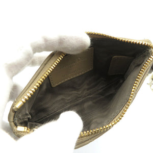 未使用 クリスチャンディオール レディディオール 33-MA-0262 カナージュ ラムスキン ゴールド金具 ベージュ キーケース 1246【中古】Christian Dior