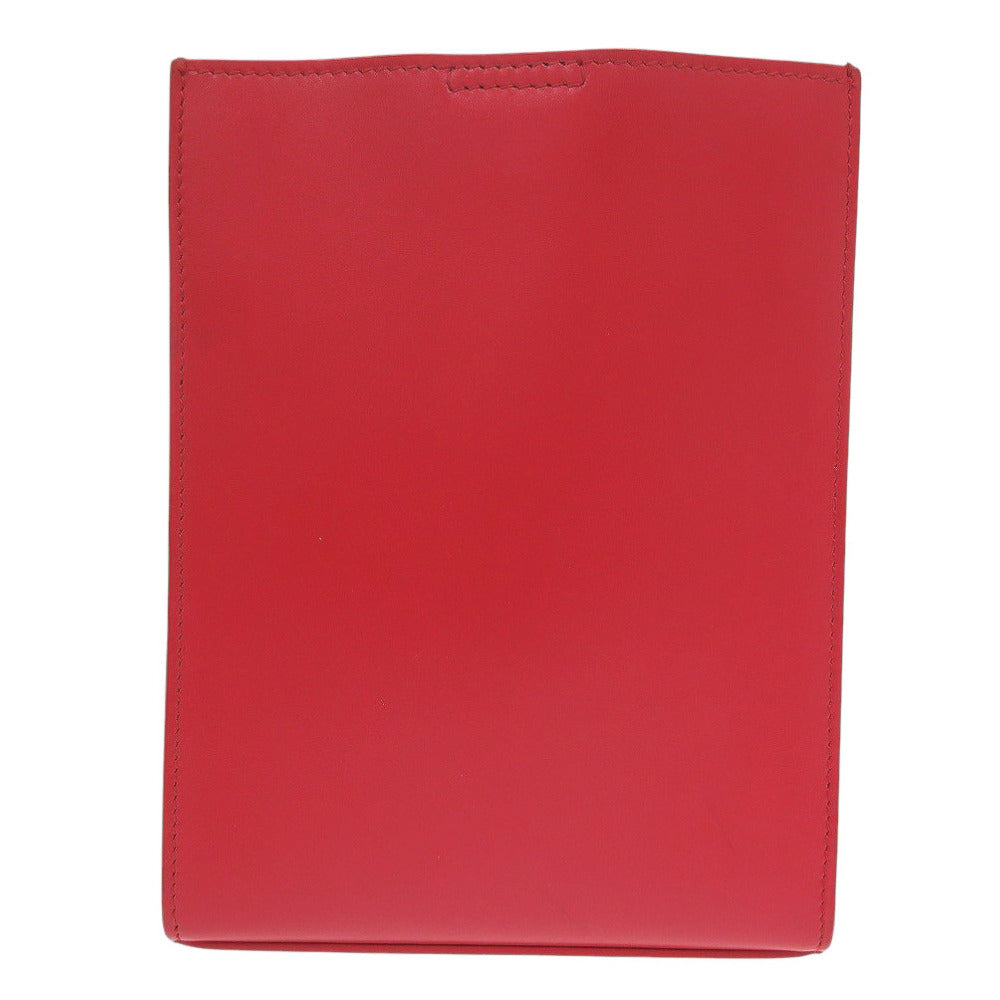 美品 ジルサンダー タングル スモール  レザー JSMT853173 レッド ショルダーバッグ 1258【中古】JIL SANDER