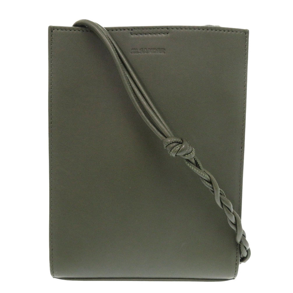 新品同様 ジルサンダー タングル スモール レザー JSMT853173 グリーン ショルダーバッグ 1259【中古】JIL SANDER