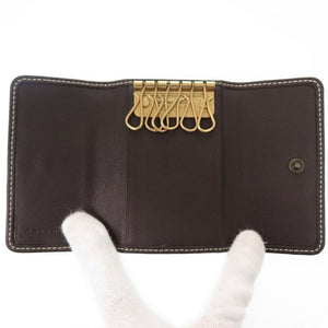 新品同様 セリーヌ 6連キーケース トリオンフ マカダム キャンバス ベージュ キーケース 1260【中古】CELINE　