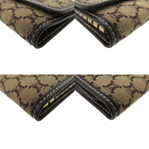 新品同様 セリーヌ 6連キーケース トリオンフ マカダム キャンバス ベージュ キーケース 1260【中古】CELINE　