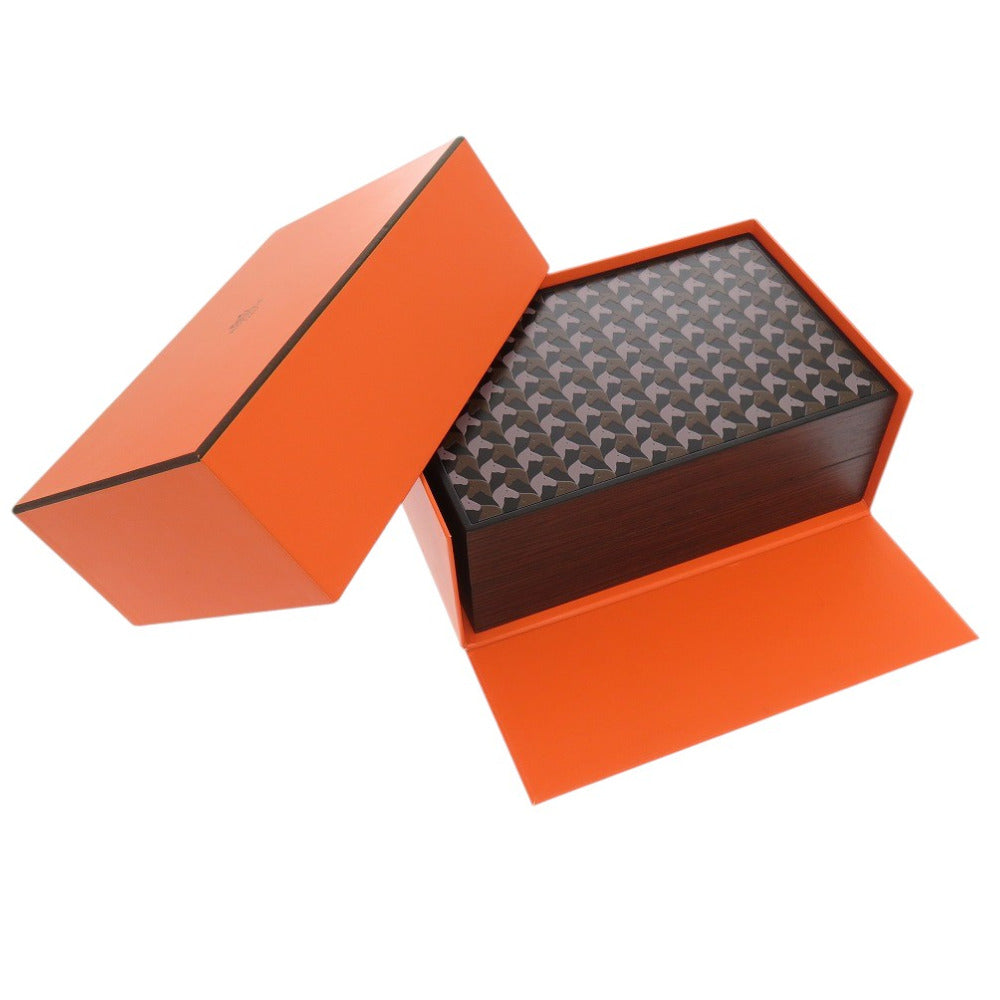 新品同様 エルメス 馬 ホース ウォッチボックス ウッド 時計 ケース ブラウン 1273【中古】HERMES