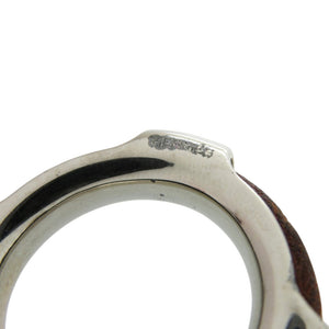 美品 エルメス 土星 月 星 メタル レザー ブラウン スカーフリング 1284【中古】HERMES