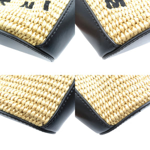 未使用 マルニ トロピカリア マイクロ BMMP0096Q0 コットン ポリアミド レザー ゴールド金具 ブラック ベージュ ショルダーバッグ 1311【中古】MARNI