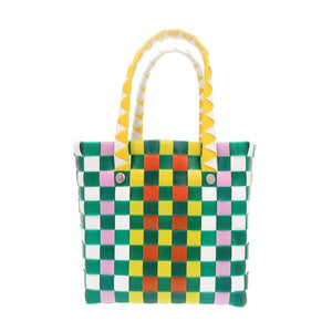 新品同様 マルニ バーントブリック ウーブン マイクロ バスケット M00178 M00IW ポリプロピレン グリーン ハンドバッグ 緑 1312【中古】MARNI