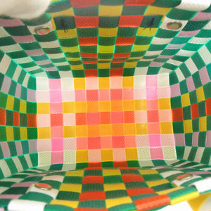 新品同様 マルニ バーントブリック ウーブン マイクロ バスケット M00178 M00IW ポリプロピレン グリーン ハンドバッグ 緑 1312【中古】MARNI