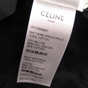 美品 セリーヌ バケットハット Lサイズ 2AU5B968P 帽子 コットン ブラック 1321【中古】CELINE