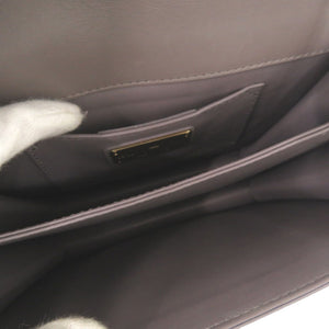 美品 サルヴァトーレフェラガモ チェーンショルダー ガンチーニ DH-21 F893 レザー グレー ショルダーバッグ 1323【中古】Salvatore Ferragamo