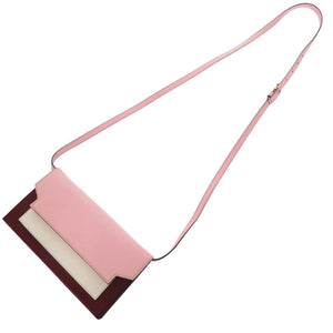 マルニ トランク ショルダーウォレット レザー ピンク 長財布 1328【中古】MARNI