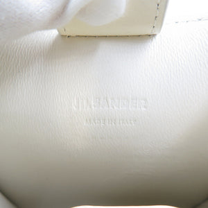 未使用 ジルサンダー タングル SM レザー ゴールド金具 ホワイト 白 ショルダーバッグ 1329【中古】JIL SANDER