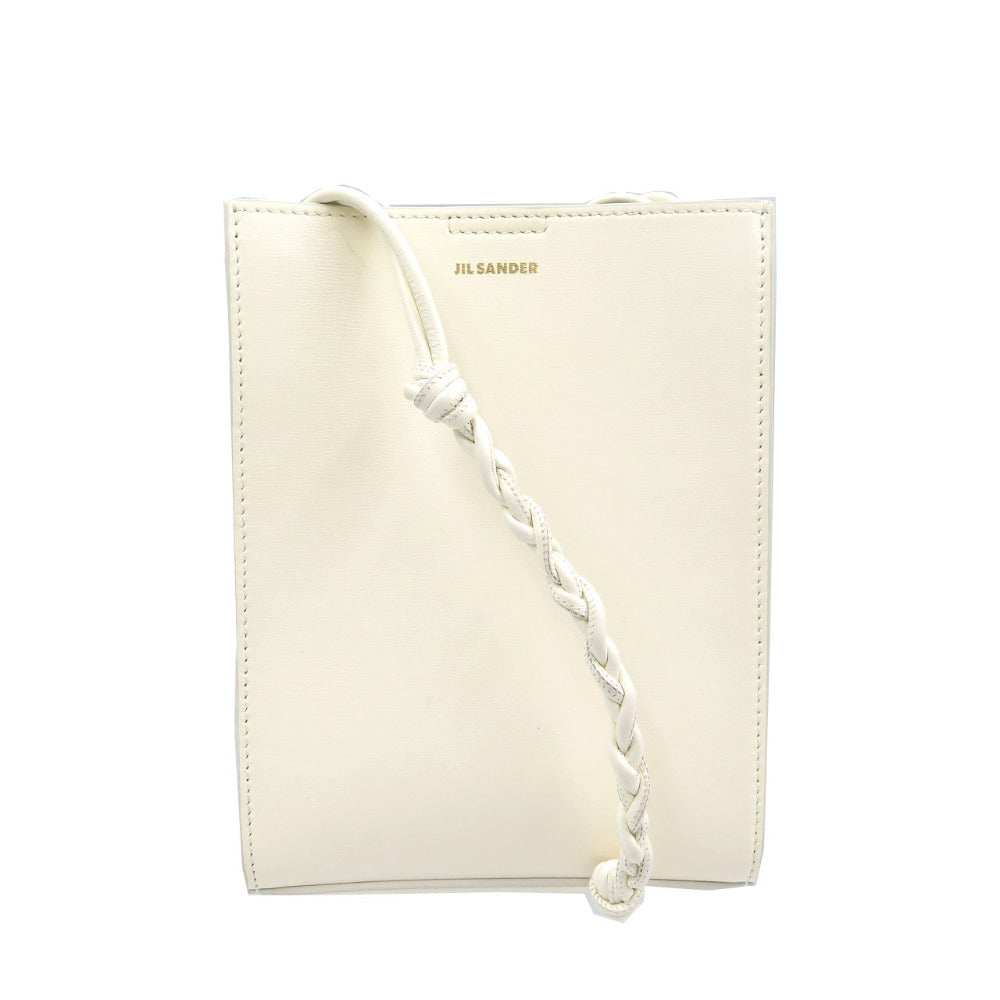 未使用 ジルサンダー タングル SM レザー ゴールド金具 ホワイト 白 ショルダーバッグ 1329【中古】JIL SANDER