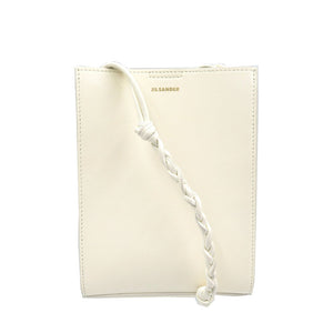 未使用 ジルサンダー タングル SM レザー ゴールド金具 ホワイト 白 ショルダーバッグ 1329【中古】JIL SANDER