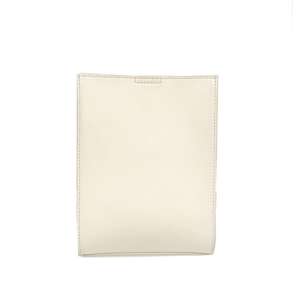 未使用 ジルサンダー タングル SM レザー ゴールド金具 ホワイト 白 ショルダーバッグ 1329【中古】JIL SANDER