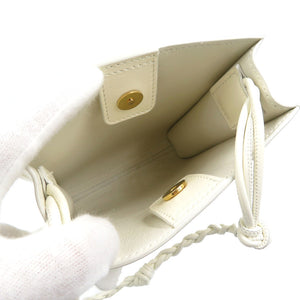未使用 ジルサンダー タングル SM レザー ゴールド金具 ホワイト 白 ショルダーバッグ 1329【中古】JIL SANDER