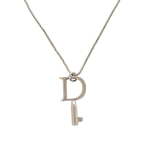 美品 ディオール D キー モチーフ シルバー ネックレス 鍵 1379 【中古】 Dior