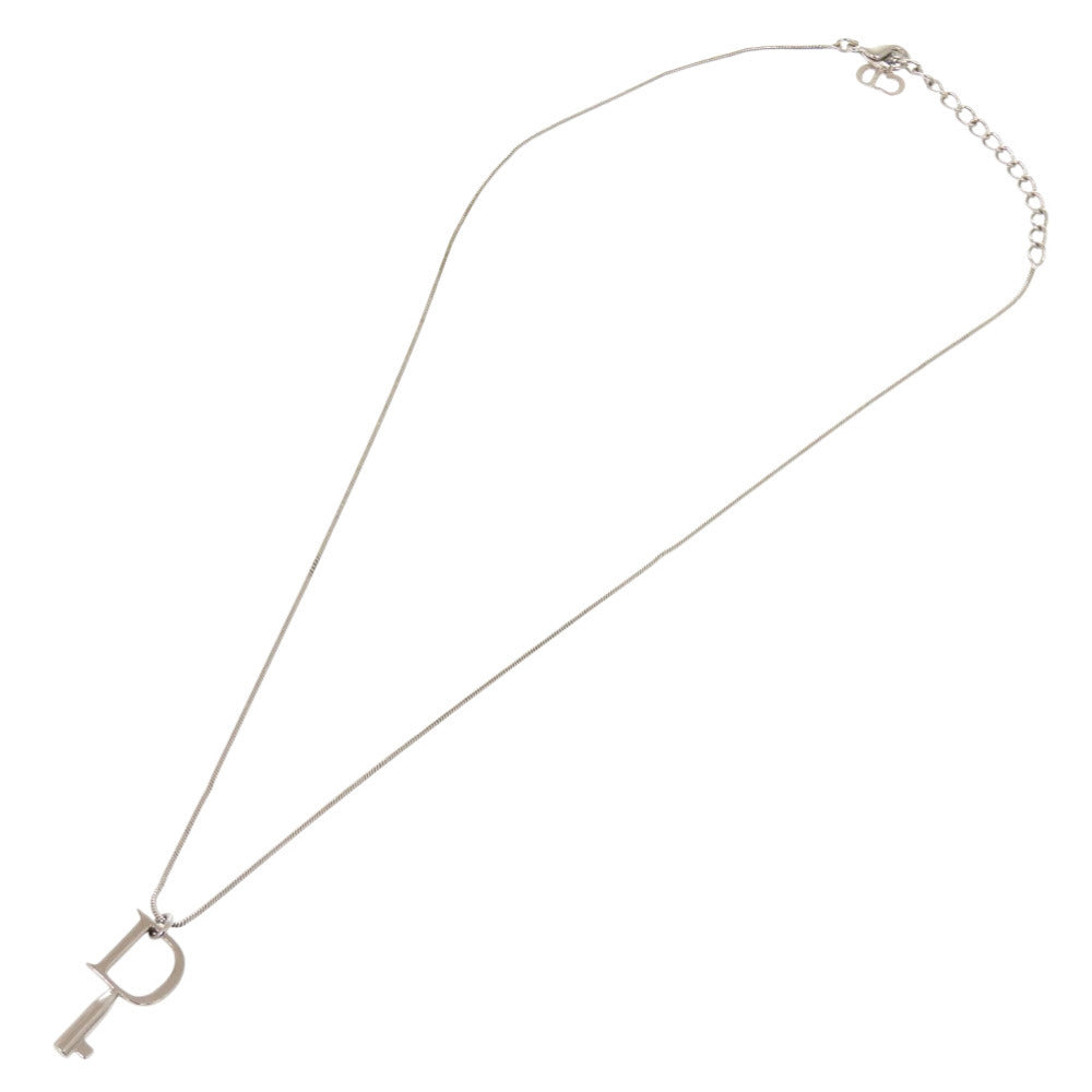 美品 ディオール D キー モチーフ シルバー ネックレス 鍵 1379 【中古】 Dior