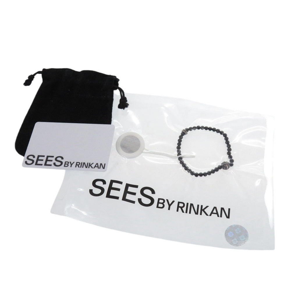 美品 クロムハーツ 4mm BEAD 4mmビーズ ブレスレット ブラックダイヤモンド/シルバー 1412【中古】CHROME HEARTS