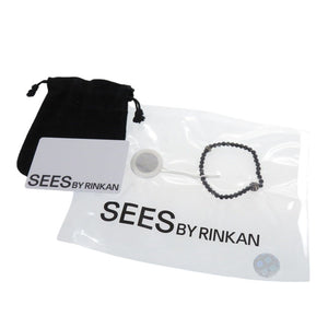 美品 クロムハーツ 4mm BEAD 4mmビーズ ブレスレット ブラックダイヤモンド/シルバー 1412【中古】CHROME HEARTS