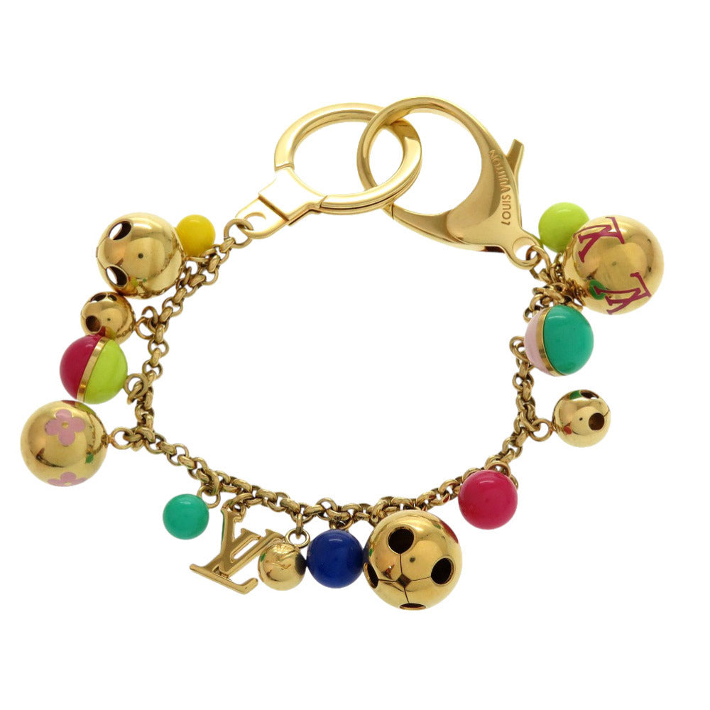 美品 ルイ ヴィトン ポルトクレ シェンヌ グルロー ゴールド マルチカラー M62226 チャーム キーホルダー LV 1432 【中古】 LOUIS VUITTON