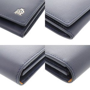 未使用品 ダンヒル R2B10MF 469R レザー ネイビー 長財布 1467【中古】Dunhill メンズ