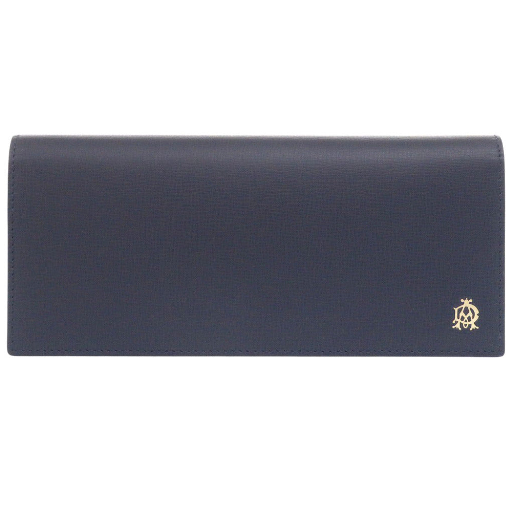 未使用品 ダンヒル R2B10MF 469R レザー ネイビー 長財布 1467【中古】Dunhill メンズ