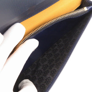 未使用品 ダンヒル R2B10MF 469R レザー ネイビー 長財布 1467【中古】Dunhill メンズ