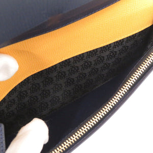 未使用品 ダンヒル R2B10MF 469R レザー ネイビー 長財布 1467【中古】Dunhill メンズ