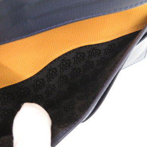 未使用品 ダンヒル R2B10MF 469R レザー ネイビー 長財布 1467【中古】Dunhill メンズ