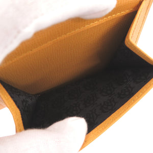 未使用品 ダンヒル ベルグレイブ L2T732N レザー ネイビー/イエロー 二つ折り財布 紺 黄 1469【中古】Dunhill メンズ